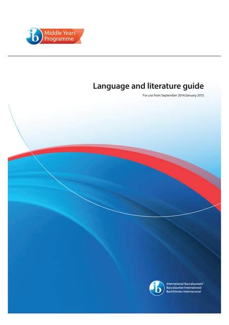 2021-2023 Edition REVISED AND UPDATED. . Myp language and literature guide 2021 pdf